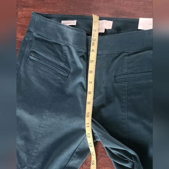 Loft Green Skinny Ankle Trousers Pants - Picture 6 of 7
